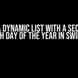 Create a Dynamic List with a Section for Each Day of the Year in SwiftUI